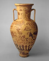 Ánfora de cuello de terracota, c.650 a.C.